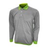 Textured Long Sleeve Honeycombed Polo Tee 