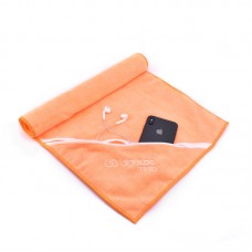 Customized Sports Fitness Gym Towel with Zipper Pocket