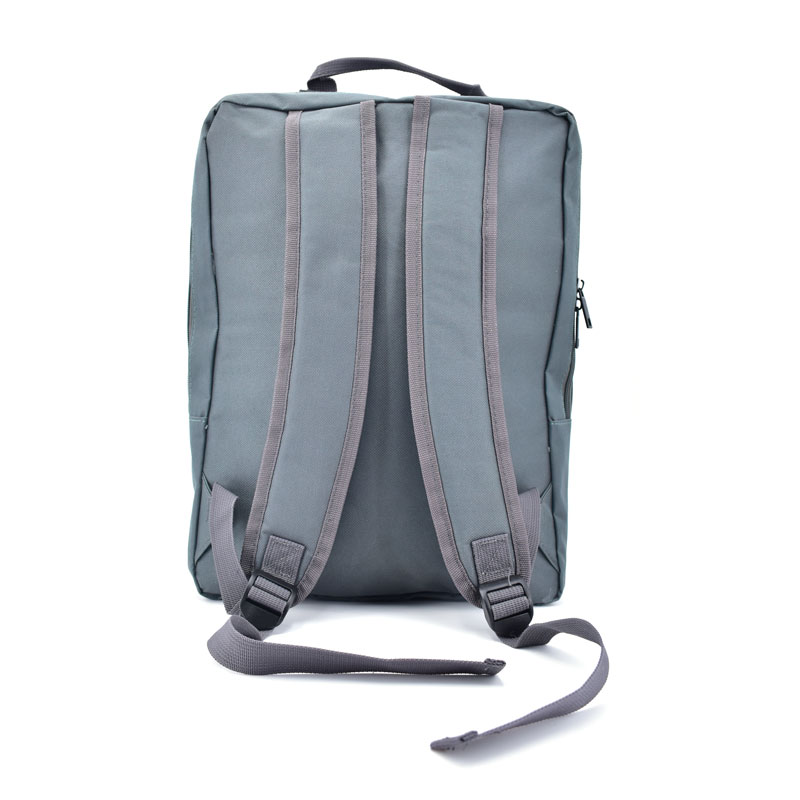 Grey Ample Backpack With Slant Zip - B8015-G
