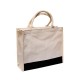Laminated Canvas Jute Bag with Zipper