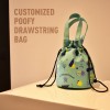Customized Soft PU Leather Poofy Mini Drawstring Bag