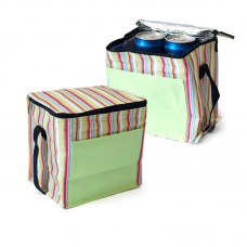 Striped Insulated Cooler Bag