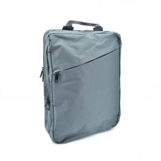 Grey Ample Backpack With Slant Zip