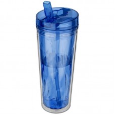 Hot & Cold Flip n Sip Geometric Tumbler 18 oz (blue)