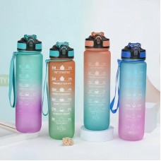 32oz Motivational BPA Free Tritan Plastic Sports Drink Water Bottle