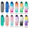 32oz Motivational BPA Free Tritan Plastic Sports Drink Water Bottle