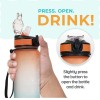 32oz Motivational BPA Free Tritan Plastic Sports Drink Water Bottle