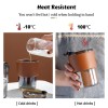450 ML Glass Tumbler with Lid, Straw and Protective Anti-Slip Leather Sleeve