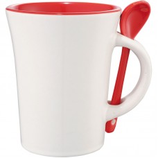 Dolce 10-oz. Ceramic Mug with spoon
