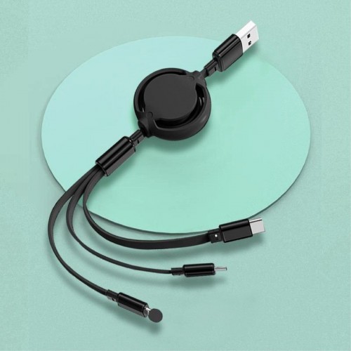 2.4A FAST CHARGE 3 IN 1 RETRACTABLE CABLE