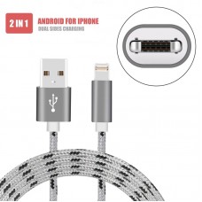 2 interface (Iphone and Android) in 1 port USB cable