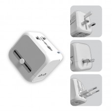 2 USB Port(QC3.0) + 1 TYPE-C Port (PD20W) Quick Charge Travek Adaptor