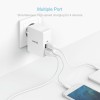 ANKER POWERPORT 4 LITE 27W 4 USB CHARGER EU/UK PLUG WHITE