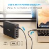 ANKER POWERPORT+ 5 WITH USB C POWER DELIVERY UK PLUG BLACK