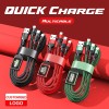 5.0A Quick Charge 3 In 1 Multicable With LED Light Up Logo