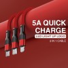 5.0A Quick Charge 3 In 1 Multicable With LED Light Up Logo