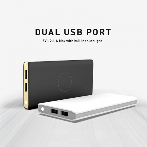 Dual USB Port Wireless Portable Charger