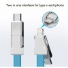 Micro USB Charging Cable 3 In 1 Keychain