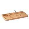 Bamboo desk organiser wireless charger