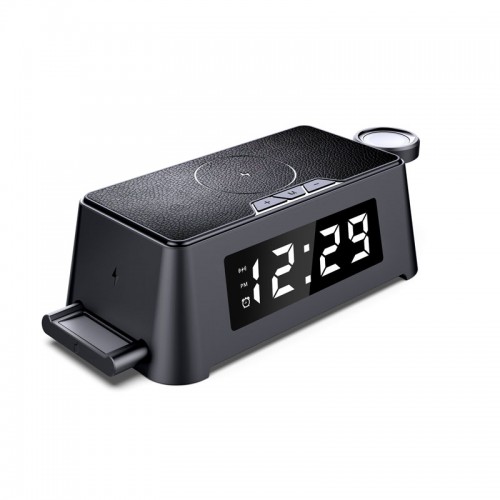 4IN1 Alarm clock wireless charger station