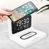 LED Alarm Clock with Wireless Charging