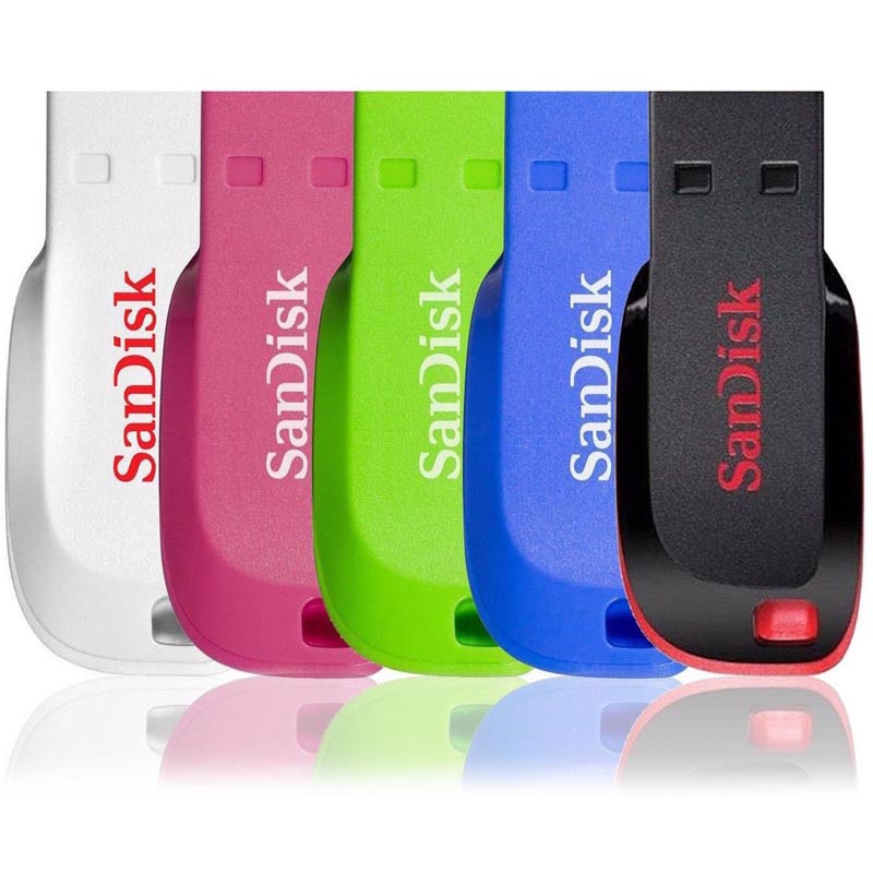 Sandisk Cruzer Blade COLOUR USB 2.0 Flash Drive