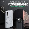 10000mAh 4 x Built In Cable Wireless Charging Powerbank