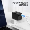 PD35W Quick Charge Double USB C-Ports Multi-national Universal Travel Adapter