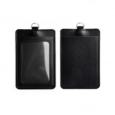 PU Leather Portrait ID Card Holder