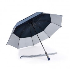 Popular Double Tiered. Auto Open, UV Coated, Windproof Golf Umbrella (Navy Blue)-HKGG231FFW