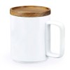 CERAMIC MUG WITH WOODEN LID