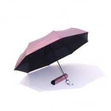 UV Coated Full Windproof Foldable Umbrella (Pink)