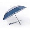 Popular Double Tiered. Auto Open, UV Coated, Windproof Golf Umbrella (Navy Blue)-HKGG231FFW