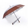 Popular Double Tiered. Auto Open, UV Coated, Windproof Golf Umbrella (Brown)-HKGG231FFW