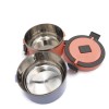 ROUND THERMOS TIFFIN STAINLESS STEEL LUNCH BOX