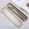 4pcs Straws Box Set - Stainless Steel Reusable Straws with Brush