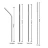 4pcs Straws Box Set - Stainless Steel Reusable Straws with Brush