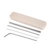 4pcs Straws Box Set - Stainless Steel Reusable Straws with Brush