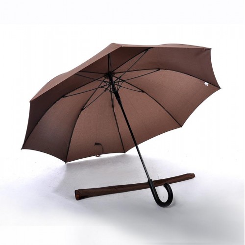 Premium And Sleek Extra Long Umbrella Brown Amphasis Design
