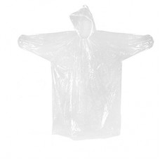 PONCHO WITH DRAWSTRING HOOD