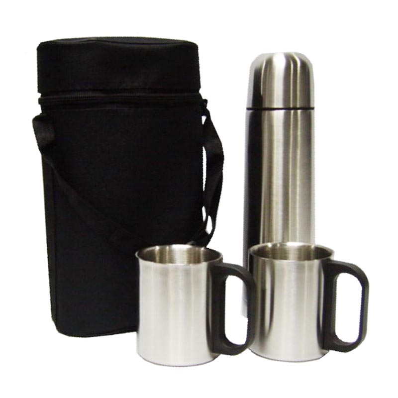 thermos flask two cups