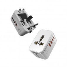 2 USB Port (QC3.0) + 2 Type-C Port (PD20W) Quick Charge Travel Adaptor