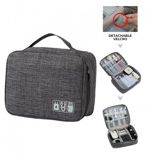 Adjustable Padded Divider Travel Gadget Organizer Pouch