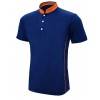 Mandarin Collar Short Sleeve Polo Shirt