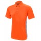 Polo  Shirt Orange with Grey Vented